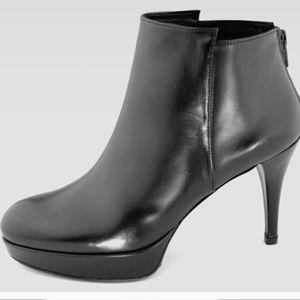 Stuart Weitzman Swell Calfskin Platform Booties